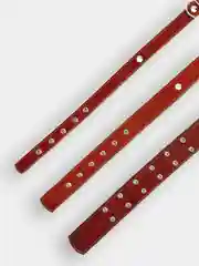 Карамельный ошейник для собак двойной, из натуральной кожи и брезента