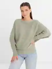 Мятный джемпер женский, летучая мышь