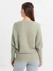 Мятный джемпер женский, летучая мышь