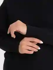Черный джемпер женский, летучая мышь
