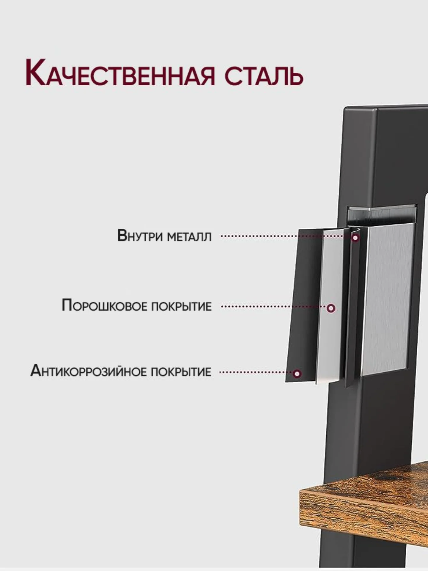 Стеллаж 5 секций в стиле Лофт 56х34х172 см