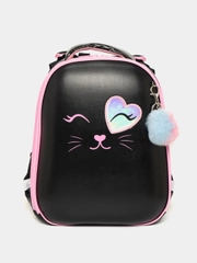 Рюкзак школьный для девочки, ранец первоклассницы Brauberg Smiling cat