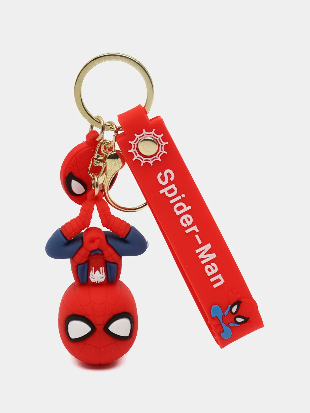 Бордовый брелок "Человек Паук", Брелок "Spider Man" для рюкзака, ключей