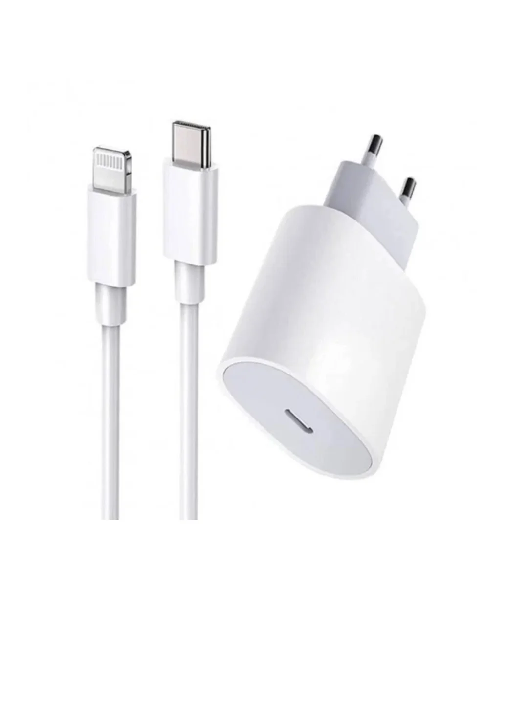 Комплект зарядки 20w+ кабель lightning Type-C 1m (No Logo)