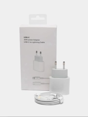 Зарядное устройство, 2 в 1, блок питания, 20W, с кабелем Type-C/Lightning для iPhone
