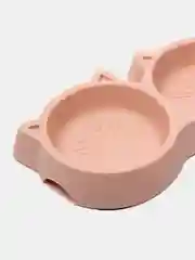 Розовый миска для кошек и собак ,двойная