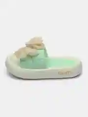 Салатовый сланцы женские с бантом