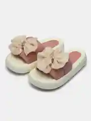 Розовый сланцы женские с бантом