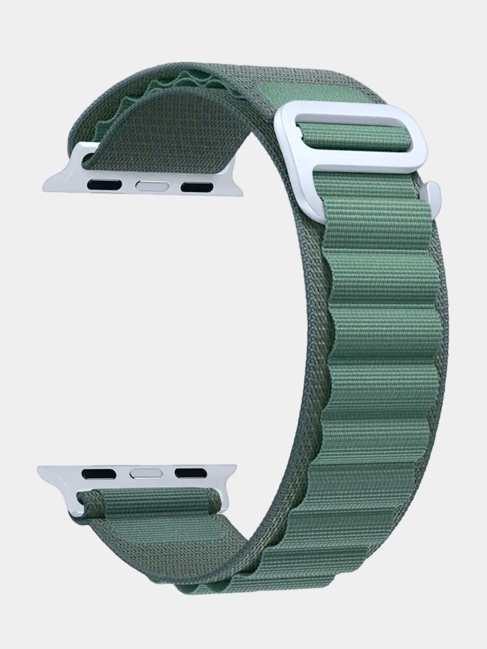 Зеленый ремешок для смарт-часов Apple Watch Alpine Loop "Альпийская петля", нейлоновый, 42-49 мм