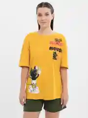 Горчичный пижама женская с шортами