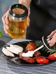 Баночка стеклянная для масла с кисточкой с ложкой для специй