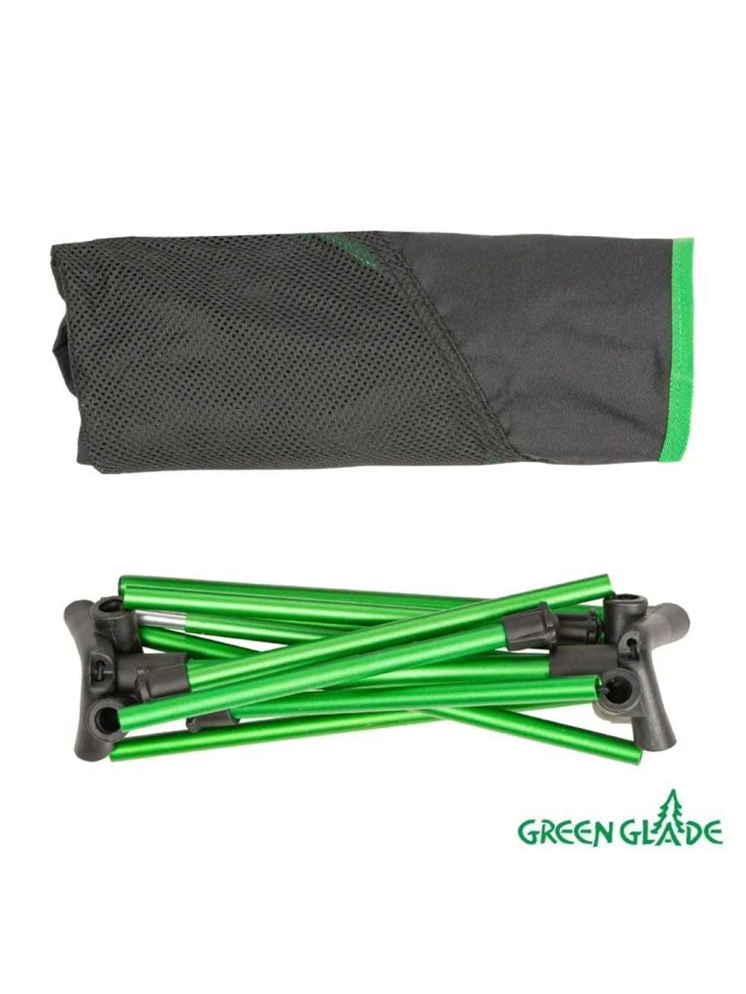 Черный стул складной Green Glade M6190, туристический походный, кресло туристическое