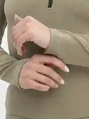 Хаки костюм брючный женский лапша