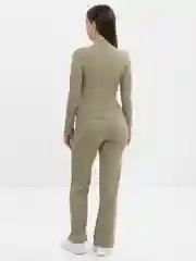 Хаки костюм брючный женский лапша