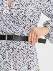 Белый платье женское "Сердечки", с длинным рукавом