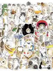Молочный наклейки котики