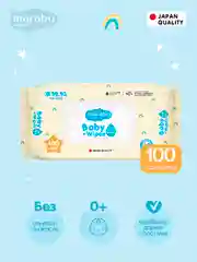 Детские влажные салфетки, 2 уп х 100 шт, Marabu