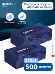 Салфетки сухие 2 уп х 250 шт. В коробке "горы"