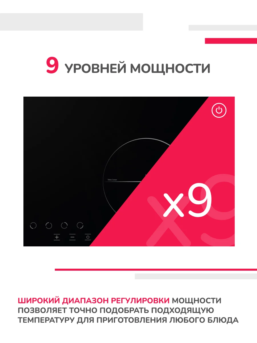 Электрическая варочная панель Simfer H60D14B011 9 уровней мощности