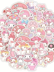 Стикерпак, стикеры, наклейки Куроми, Мелоди, Хеллоу кити.  Набор наклеек Hello Kitty