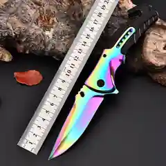 Аметистовый нож складной из нержавеющей стали, туристический
