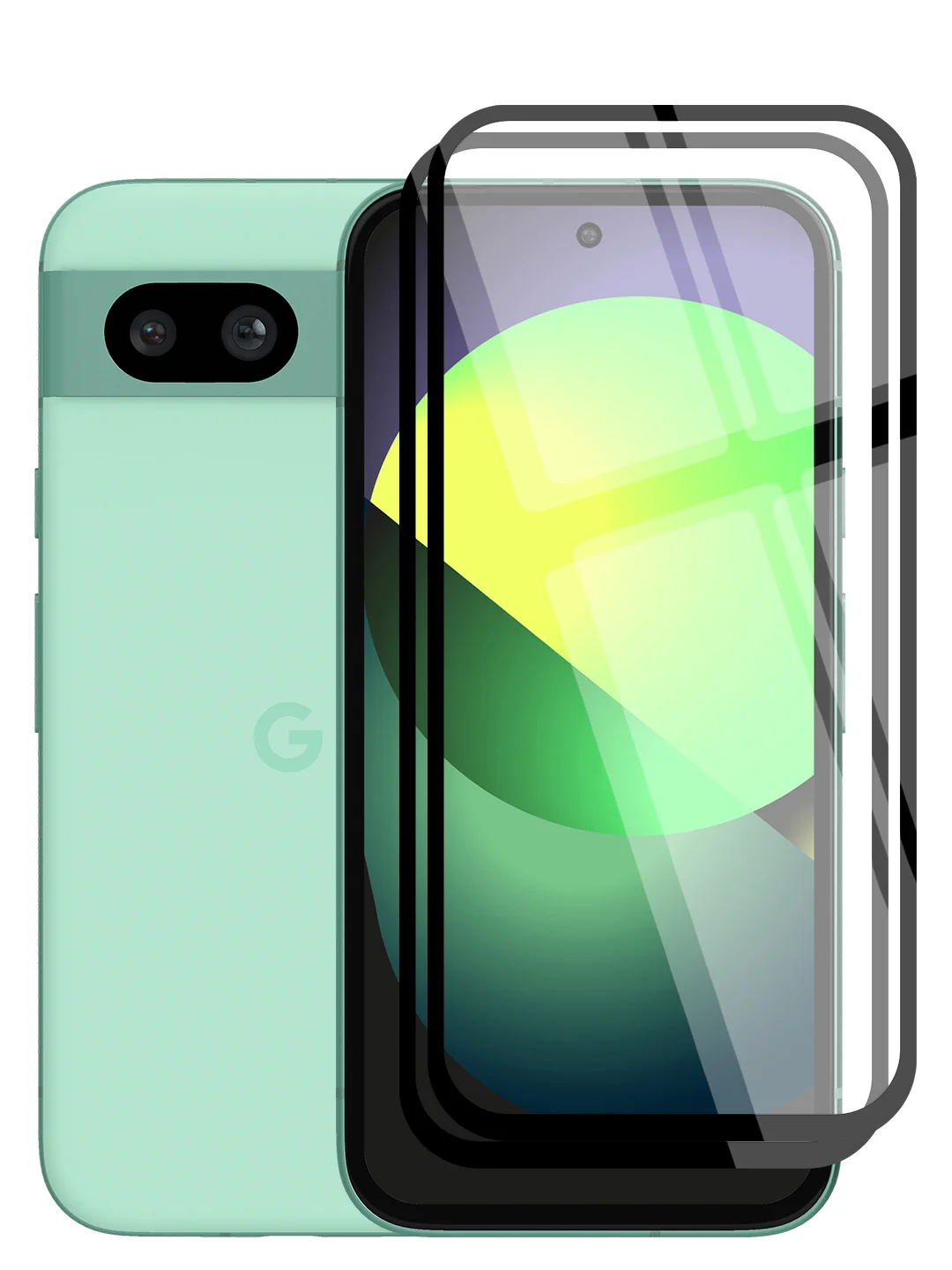 Прозрачный стекло для Google Pixel 8a защитное BROSCORP олеофобное покрытие, матовое, антишпион рамка