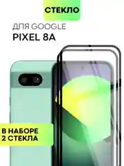 Прозрачный стекло для Google Pixel 8a защитное BROSCORP олеофобное покрытие, матовое, антишпион рамка