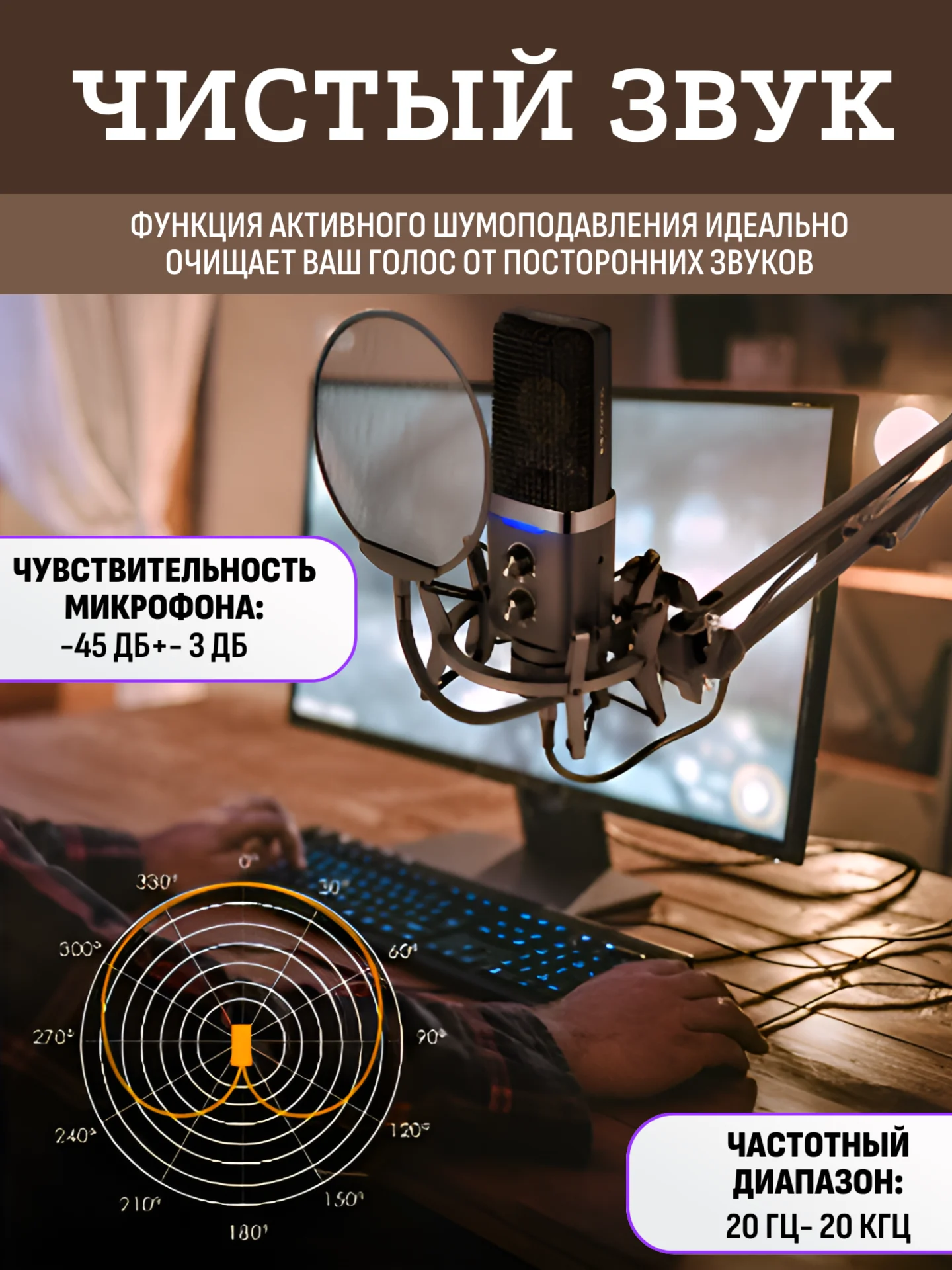 Микрофон для пк конденсаторный