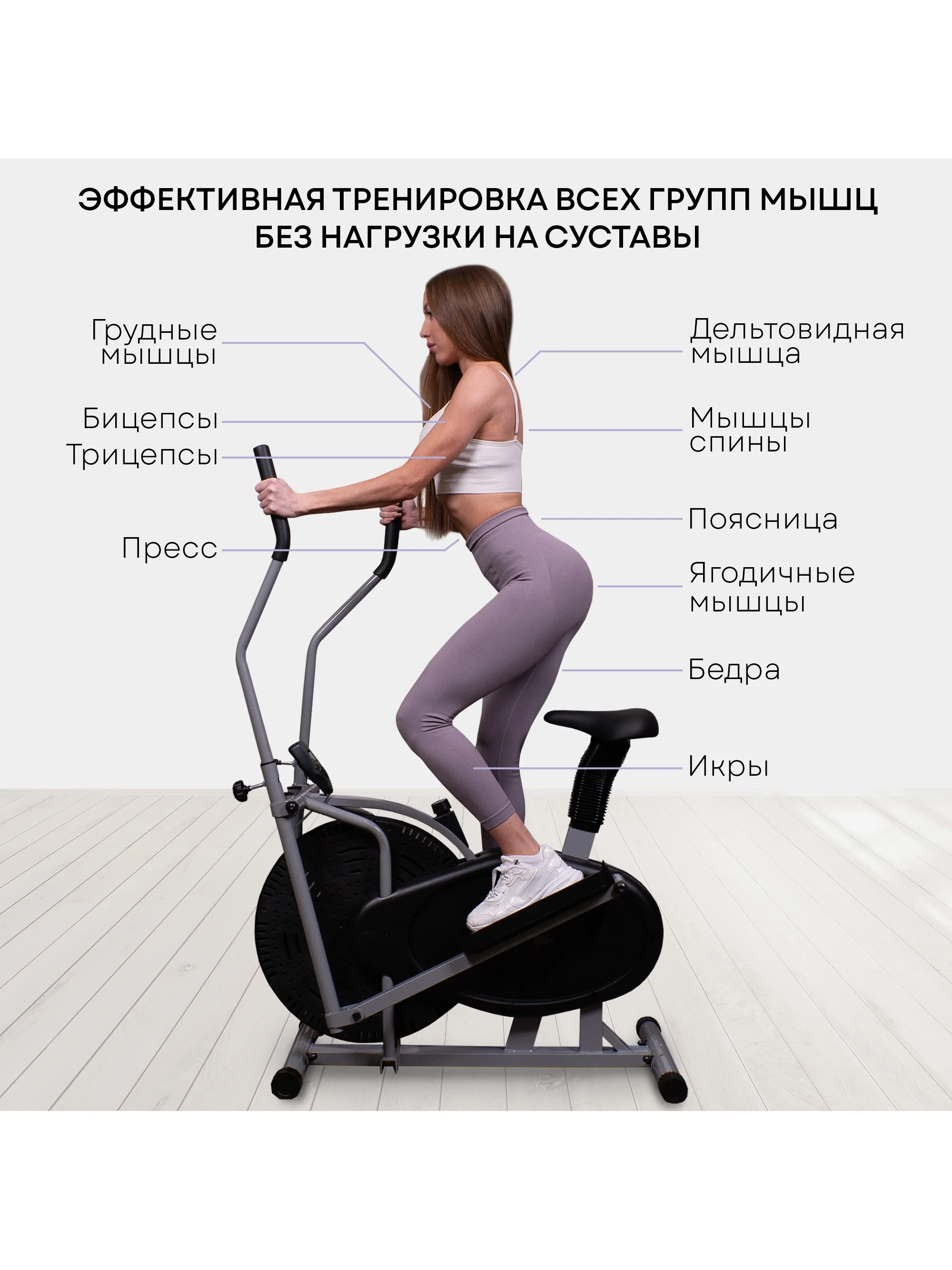Эллиптический тренажер для дома PLANTA FD-Е700 с сидением