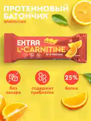 Протеиновые батончики без сахара ТМ Protein REXTRA с L-carnitine, апельсин, 40 г