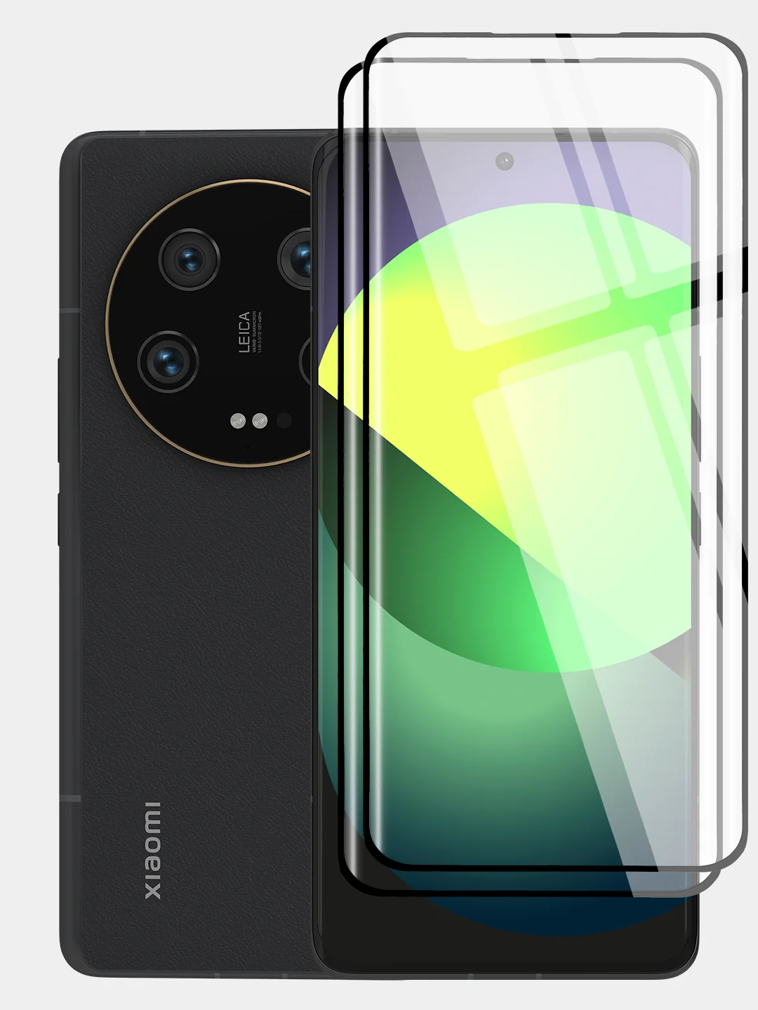 Прозрачный 1-2 шт стекло 3D на Xiaomi 13 Ultra защитное BROSCORP прозрачное олеофобное, шпатель+рамка
