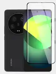Прозрачный 1-2 шт стекло 3D на Xiaomi 13 Ultra защитное BROSCORP прозрачное олеофобное, шпатель+рамка