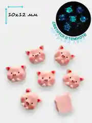 Ледяной объемные фигурки для дизайна ногтей 3d, цветы, бабочки, рыбки, свинки, наборы