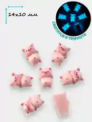 Мятный объемные фигурки для дизайна ногтей 3d, цветы, бабочки, рыбки, свинки, наборы