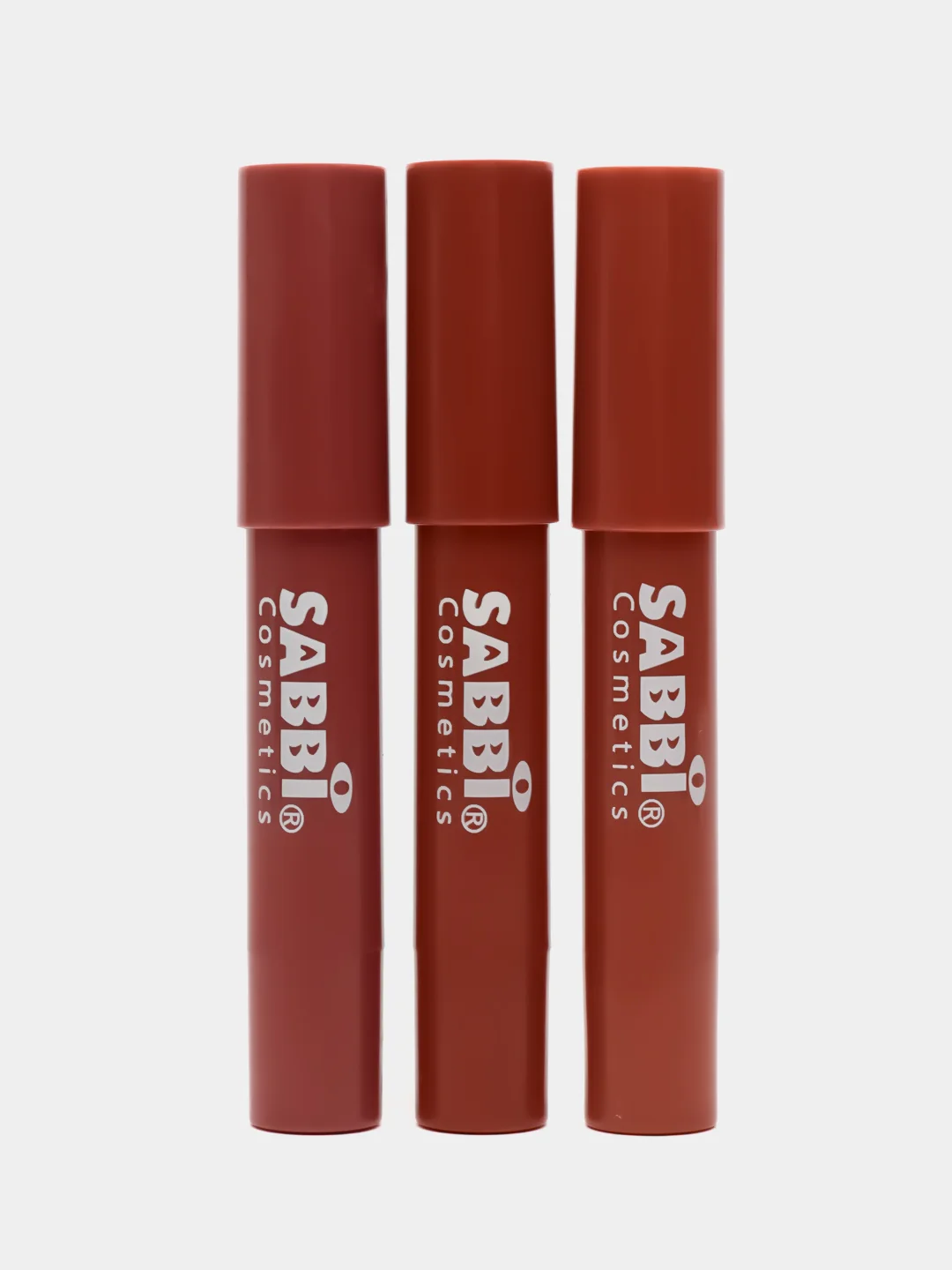 Коралловый меланж помада для губ SABBI Lipstick матовые карандаши для губ, 3 насыщенных оттенка в наборе