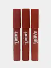 Коралловый меланж помада для губ SABBI Lipstick матовые карандаши для губ, 3 насыщенных оттенка в наборе