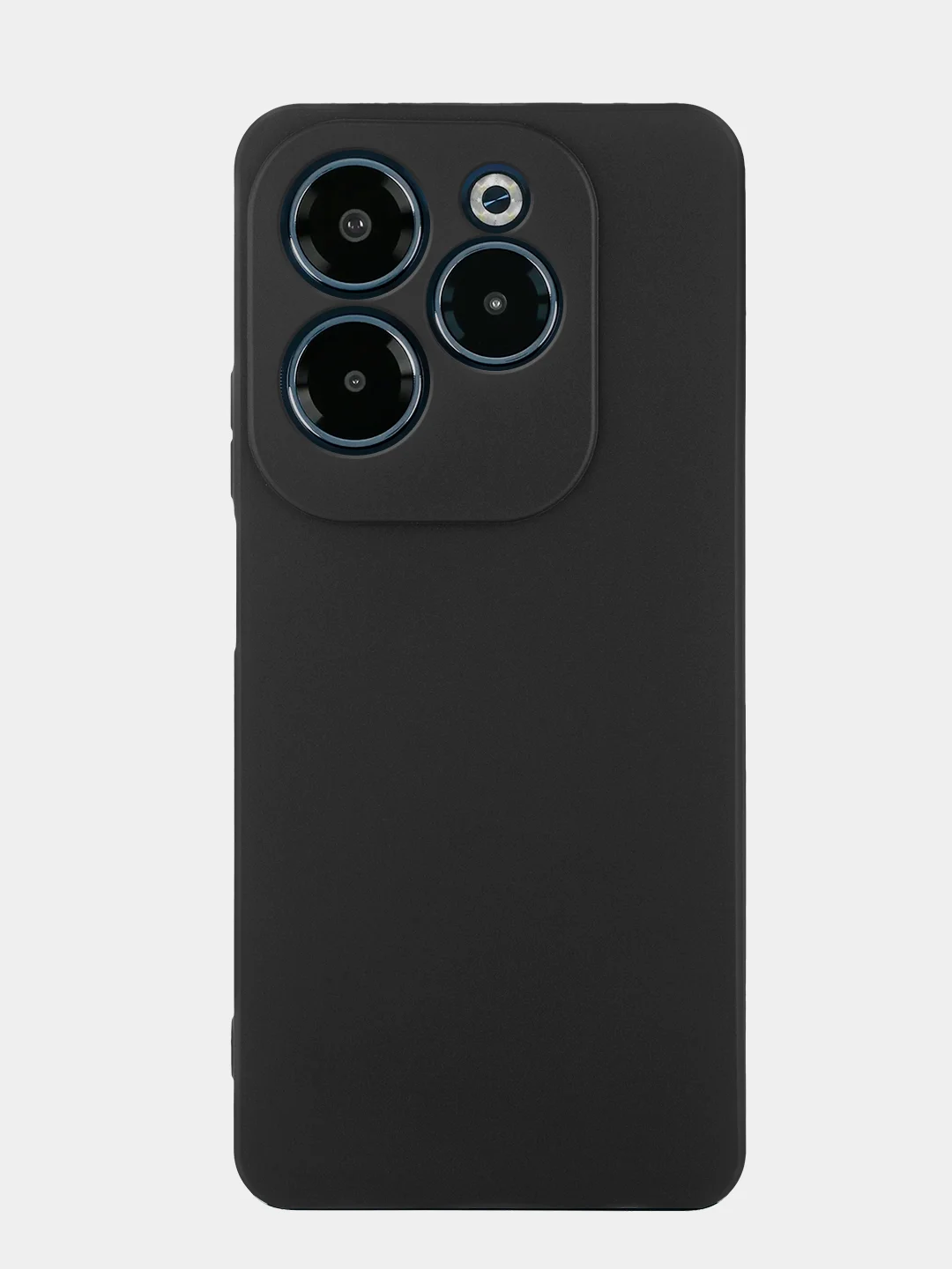 Черный чехол для Infinix Hot 40, 40 Pro силиконовый BROSCORP матовый тонкий, бортик защита камер