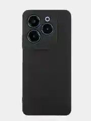 Черный чехол для Infinix Hot 40, 40 Pro силиконовый BROSCORP матовый тонкий, бортик защита камер