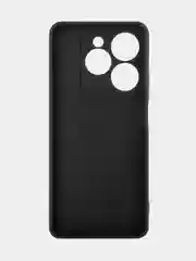 Черный чехол для Infinix Hot 40, 40 Pro силиконовый BROSCORP матовый тонкий, бортик защита камер