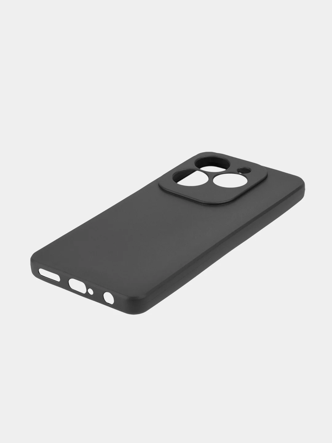 Черный чехол для Infinix Hot 40, 40 Pro силиконовый BROSCORP матовый тонкий, бортик защита камер