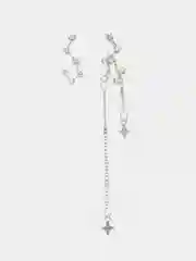 Серебряный серьги женские ассиметричные