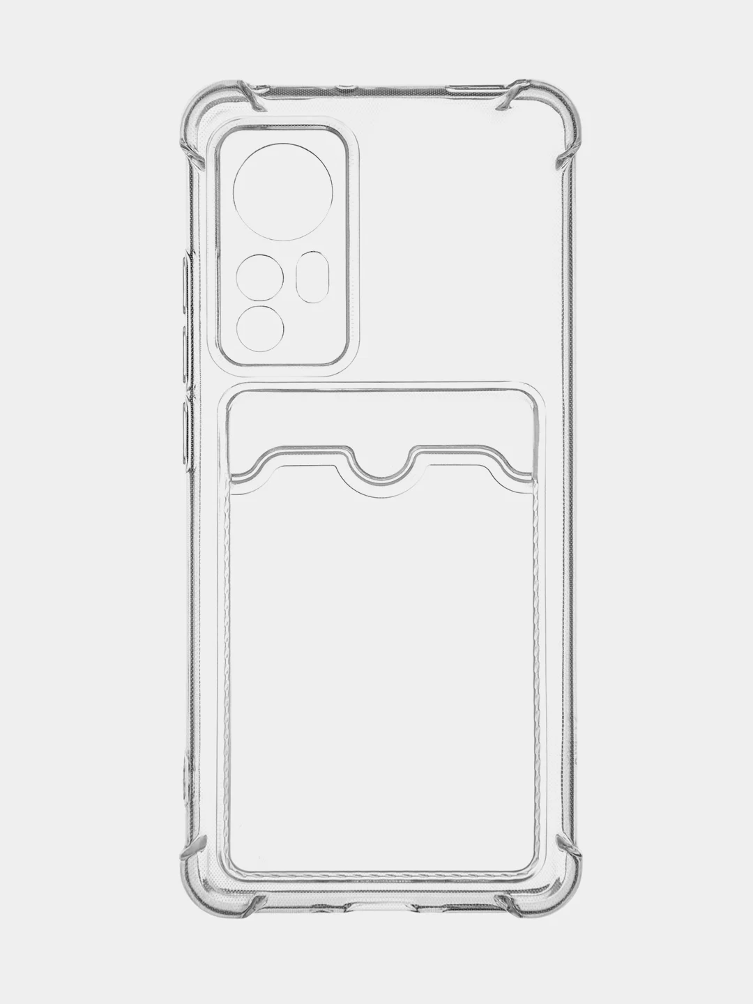 Молочный чехол для Xiaomi 12, 12X, 12S противоударный BROSCORP силиконовый с усиленными углами