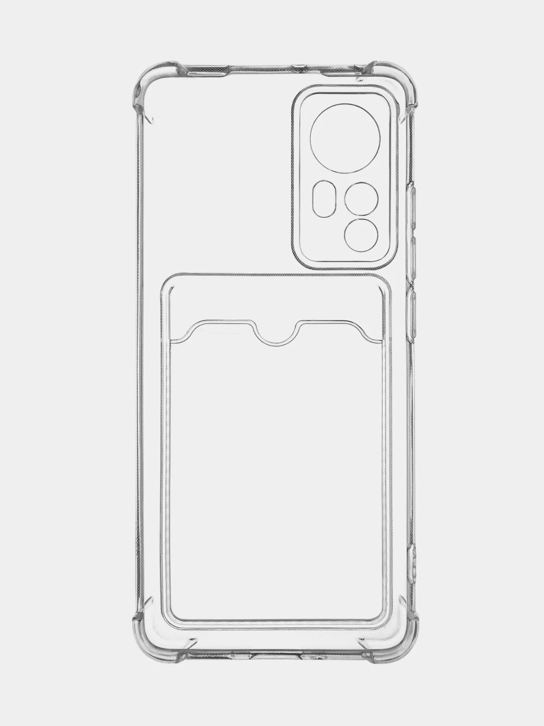 Молочный чехол для Xiaomi 12, 12X, 12S противоударный BROSCORP силиконовый с усиленными углами