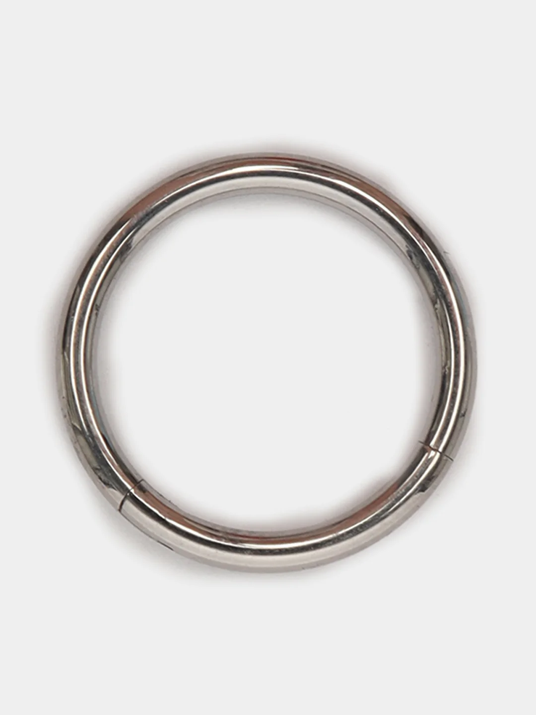 Серый металлик кольцо-кликер для пирсинга, из титана, со стразами, серия "TITANIUM", для носа, уха