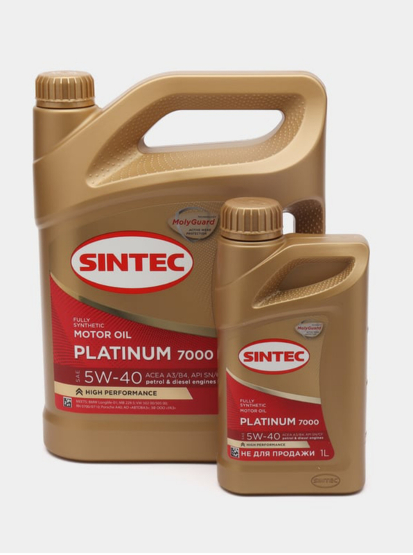 SINTEC platinum 7000 5W-40 Масло моторное, Синтетическое, 4 л, ACEA A3/B4, API SN/CF