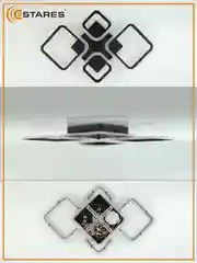 Белый управляемая светодиодная  потолочная люстра с пультом Estares  OVAL RGBmusic 85W бел и чер