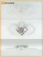 Черный управляемая светодиодная  потолочная люстра с пультом Estares  OVAL RGBmusic 85W бел и чер