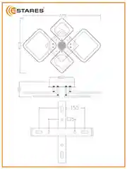 Белый управляемая светодиодная  потолочная люстра с пультом Estares  OVAL RGBmusic 85W бел и чер