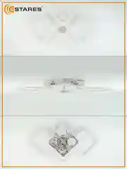 Белый управляемая светодиодная  потолочная люстра с пультом Estares  OVAL RGBmusic 85W бел и чер