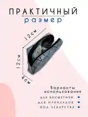 Голубой косметичка женская, несессер женский, бьюти кейс для косметики, косметичка органайзер